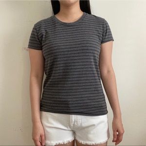 🚫Sold🚫Brandy Melville Grey Stripe Tee